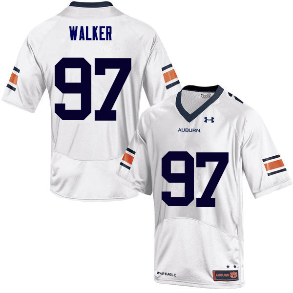Men's Auburn Tigers #97 Gary Walker White College Stitched Football Jersey